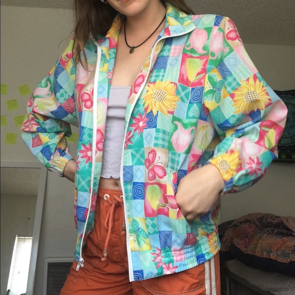 RAINBOW vintage light jacket🧡💕